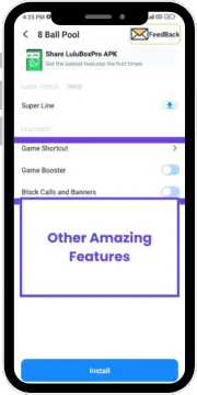 Oher biult-in features for Lulubox 8 Ball Pool in Lulubox Pro